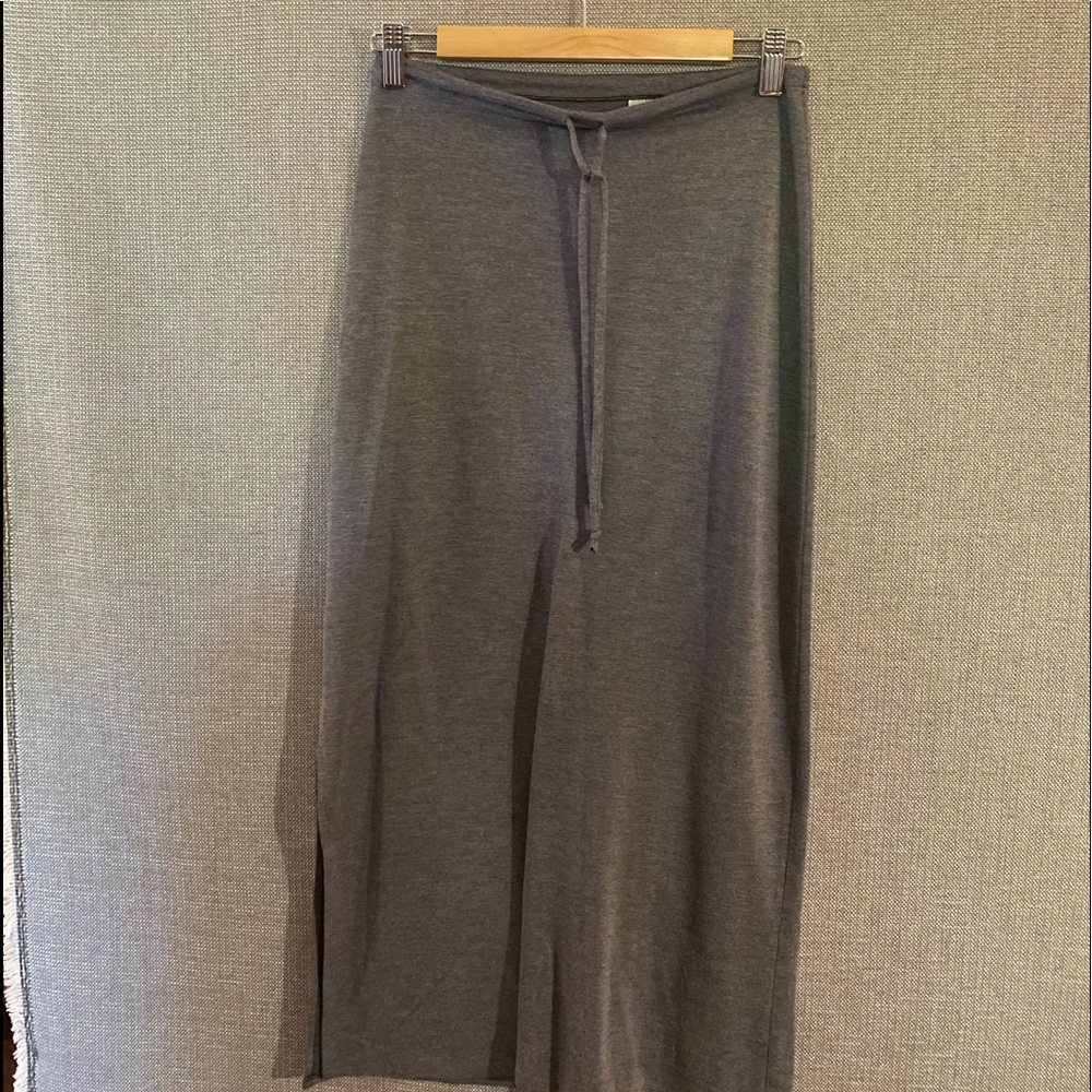 Long gray skirt